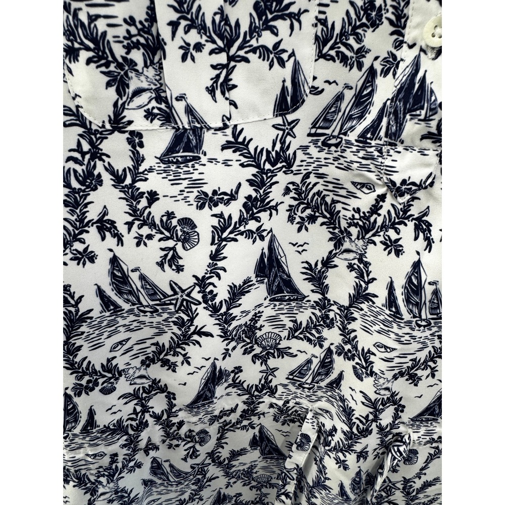Magellan Outdoors Southern Summer Sailboat Print Fishing Shirt Dress Sz XXL - Picture 6 of 16